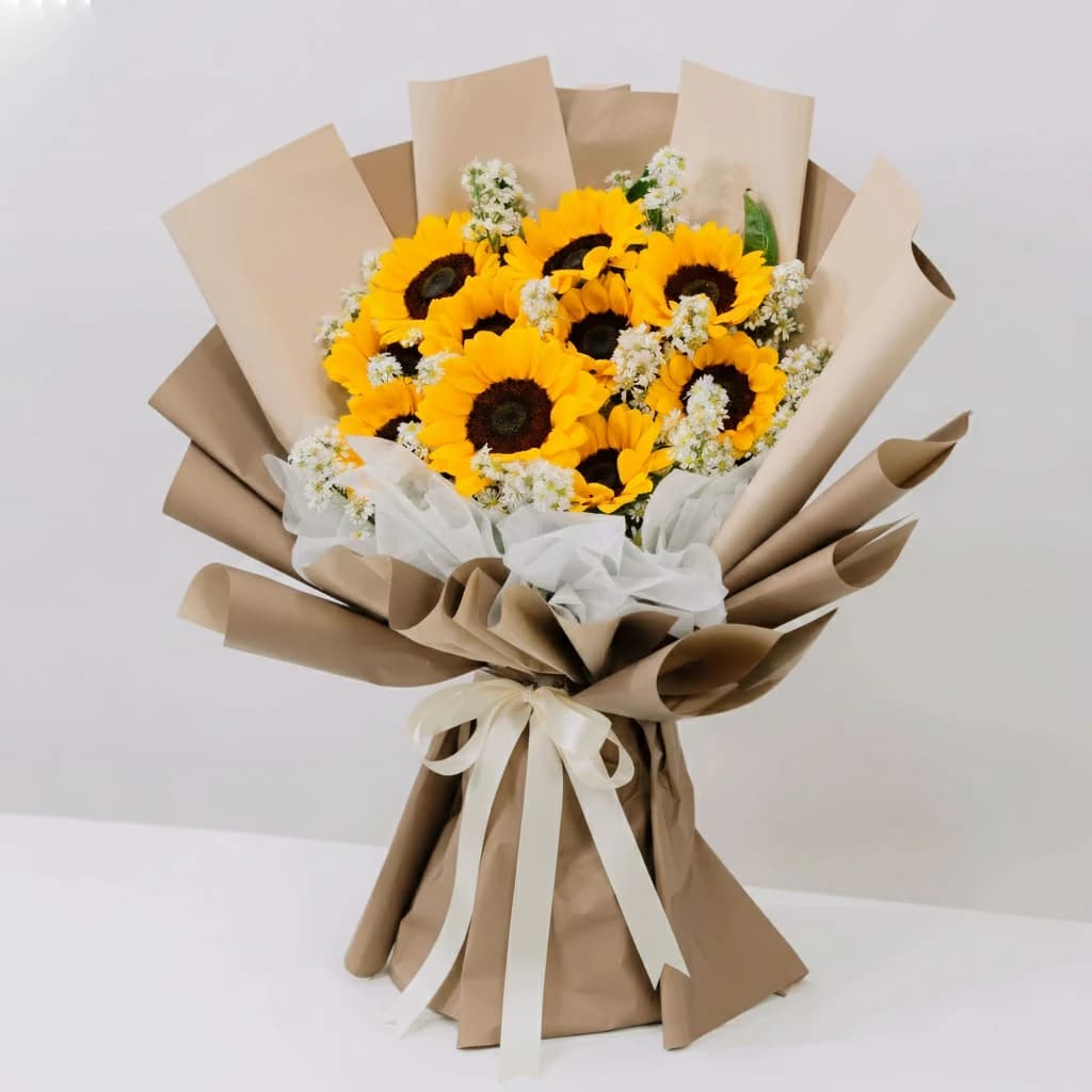 Cheerful Sunflower Hand Bouquet