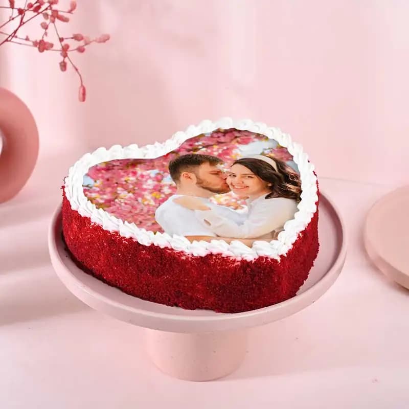 Red Velvet Love Frame Cake