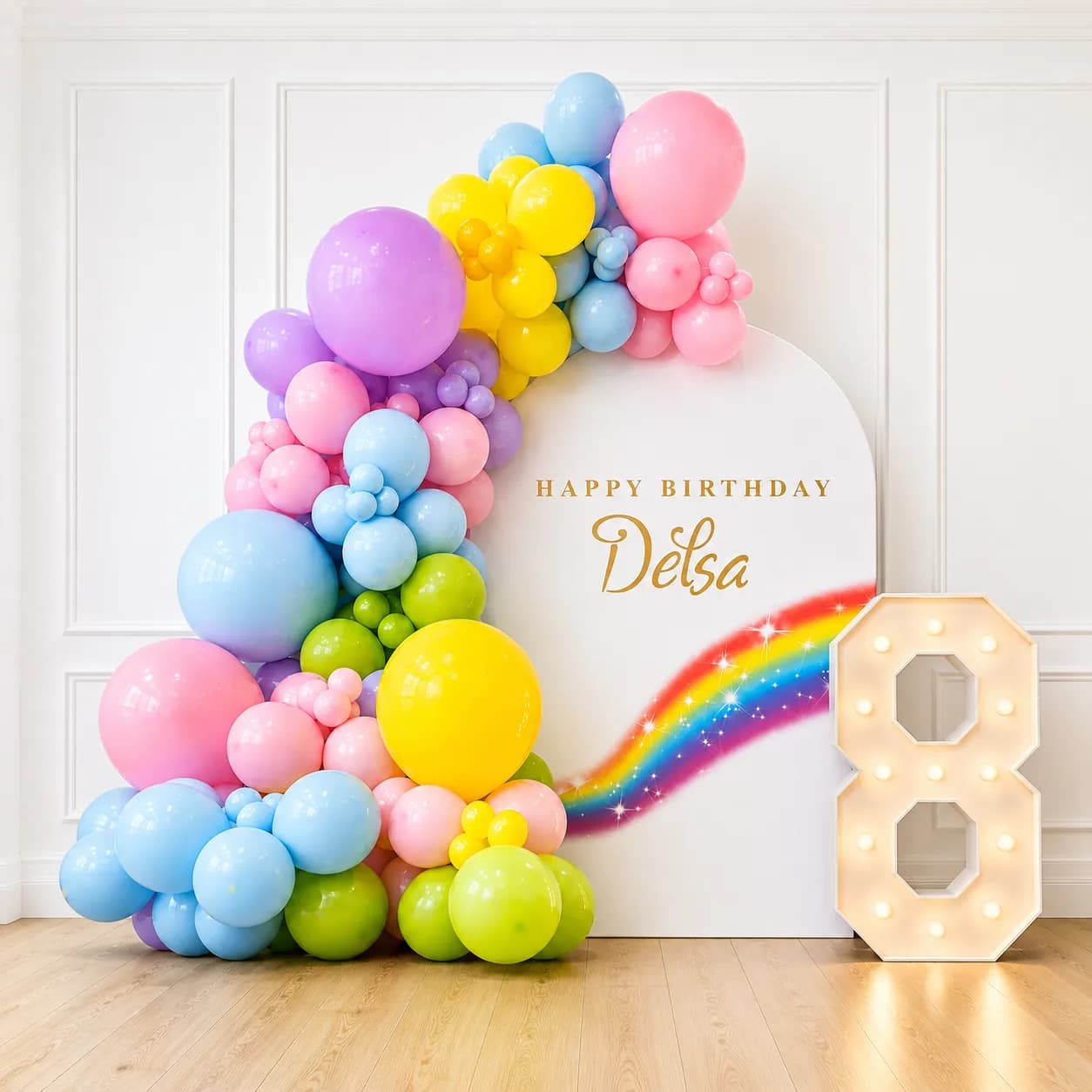 Modern Rainbow Birthday Decoration
